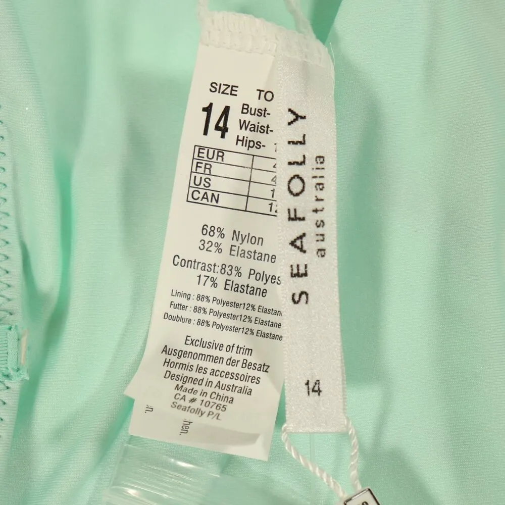 NWT Seafolly X Revolve Beach Break Tube Top in Dazzling Blue US Size 10 - Image 8