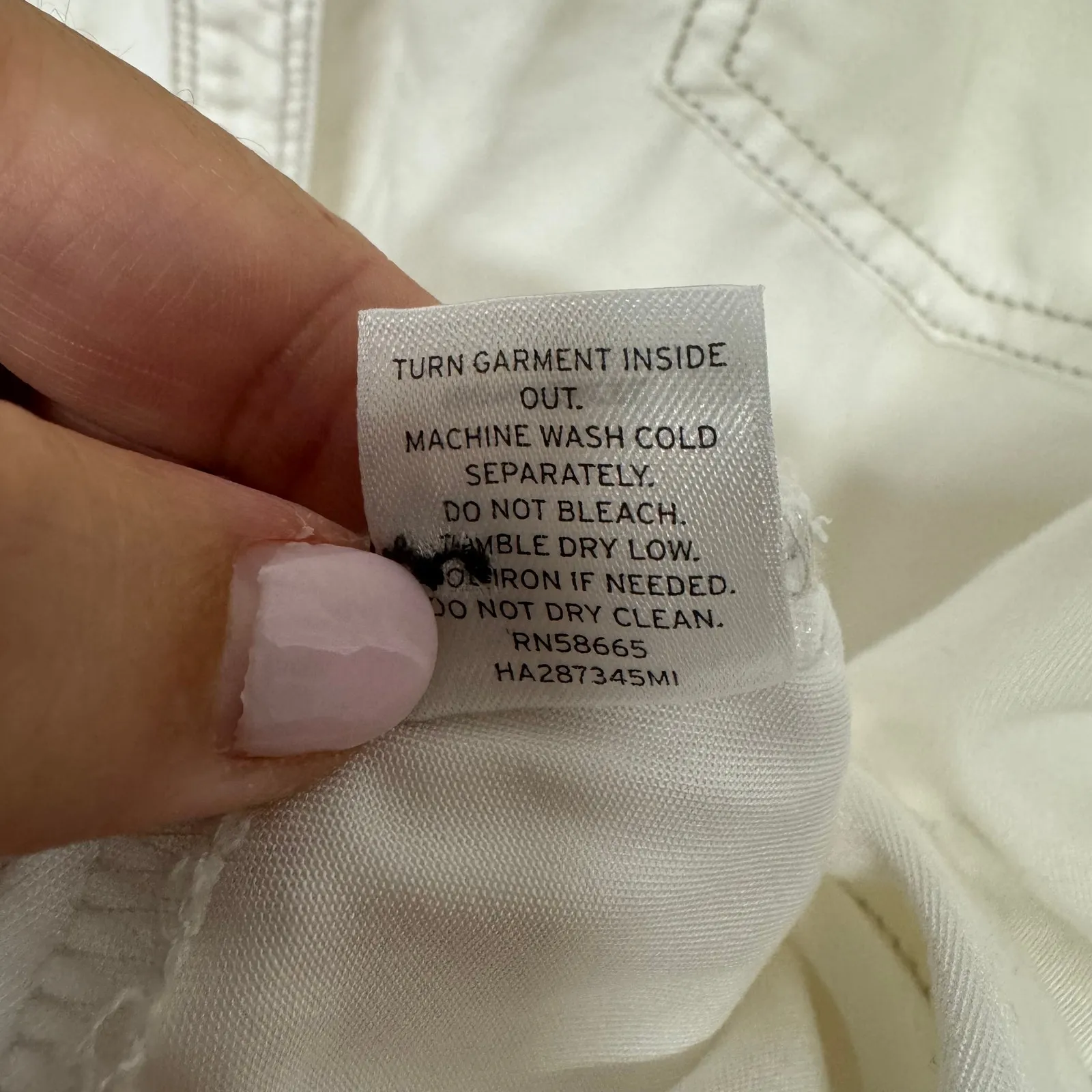 Halogen Womens Off White Long Sleeve Button Up Shirt Blouse Top Size XL - Image 7