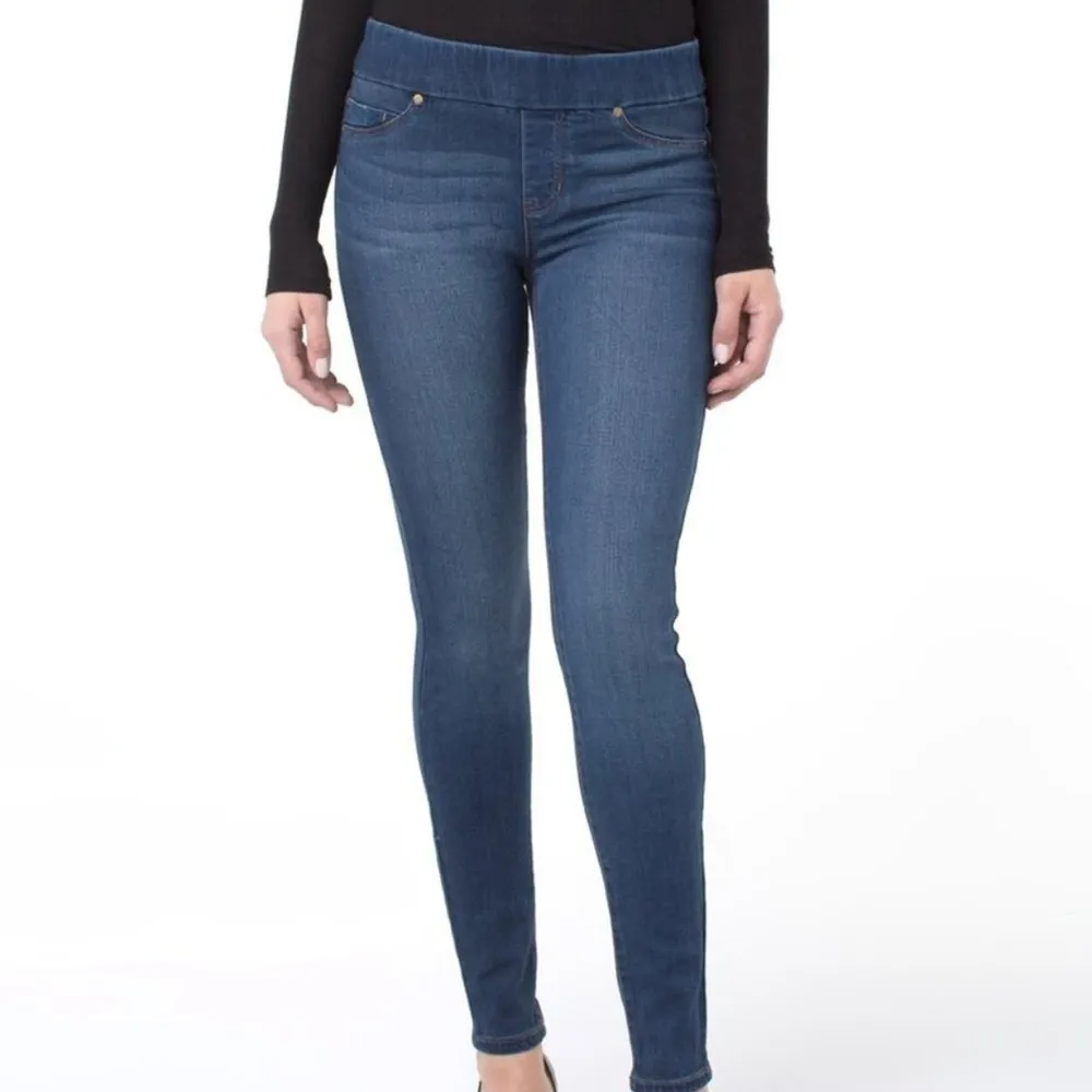 Liverpool Denim Sienna Pull on Jegging Leggings Skinny Pants Petrol 2 - Image 17