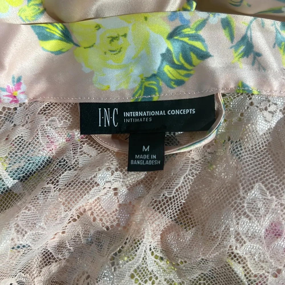INC Sunny Rose Floral Chemise & Robe - Size M - NWT - Image 10