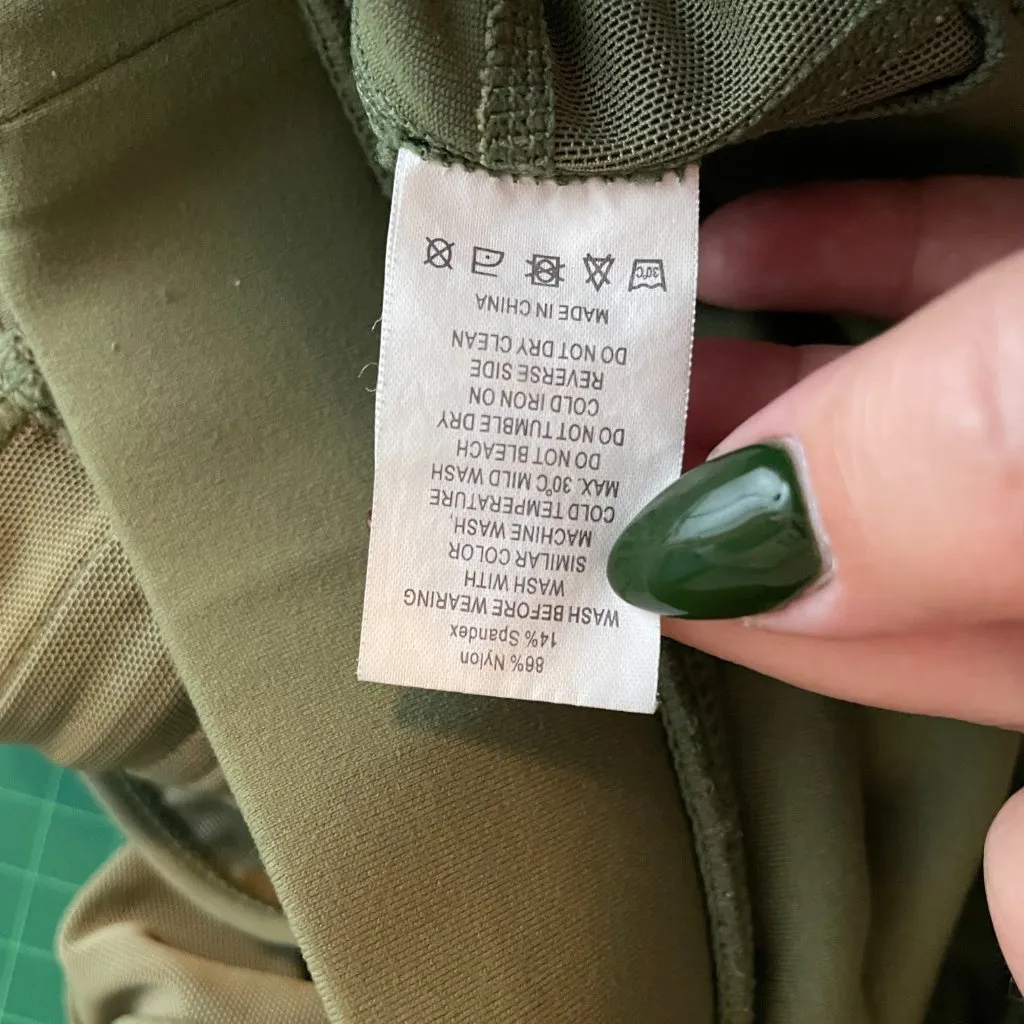 Zyia Active Women XL Olive Green All Star Sports Bra High Neck Mesh Athleisure - Image 8