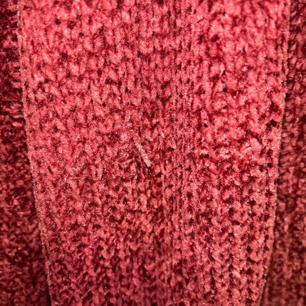 Seven7 Women's Chenille Cardigan Sweater, Burgundy, Size Medium (Minor Pulls) - Image 11