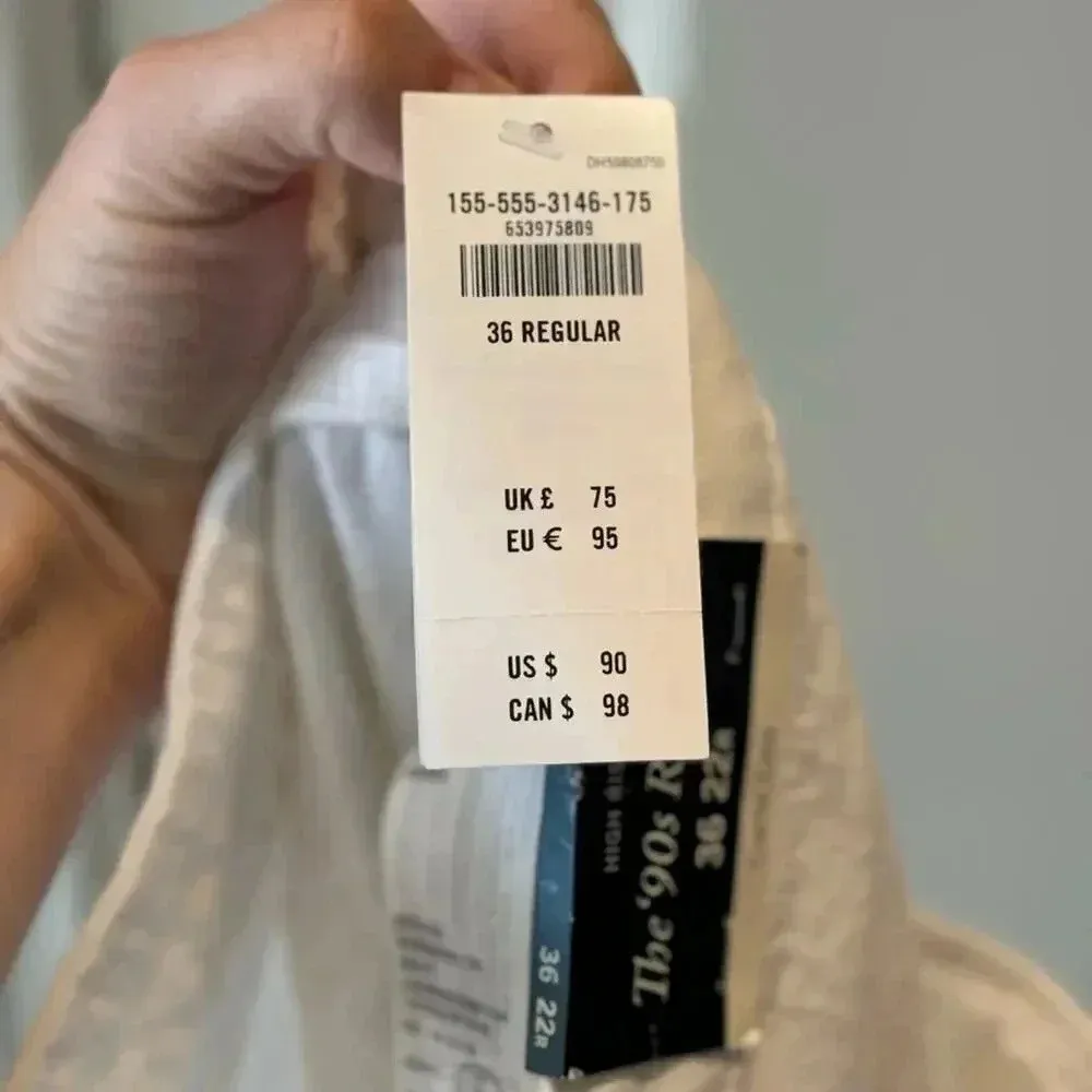 Abercrombie and Fitch Fit White‎ Curve Love '90s Relaxed Jean Plus Size 22 NEW - Image 4