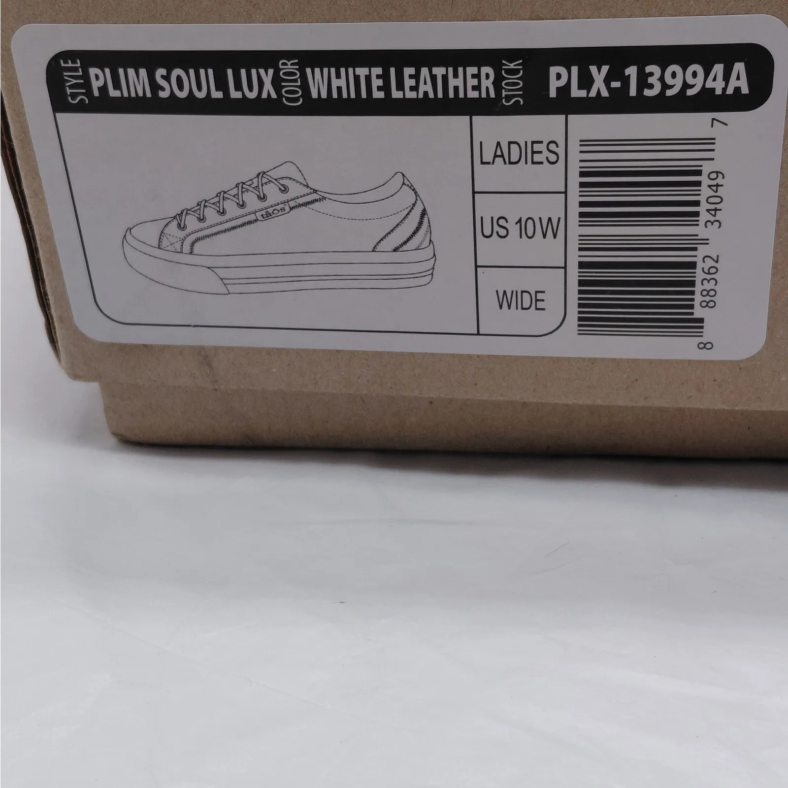 Taos Plim Soul Womens Canvas Sneaker Size 10W White Lace Up Casual Shoes Comfort - Image 7