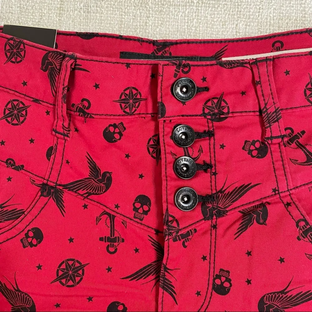 Lovesick from Hot Topic High Waist Shorts Red Size undefined - Image 9