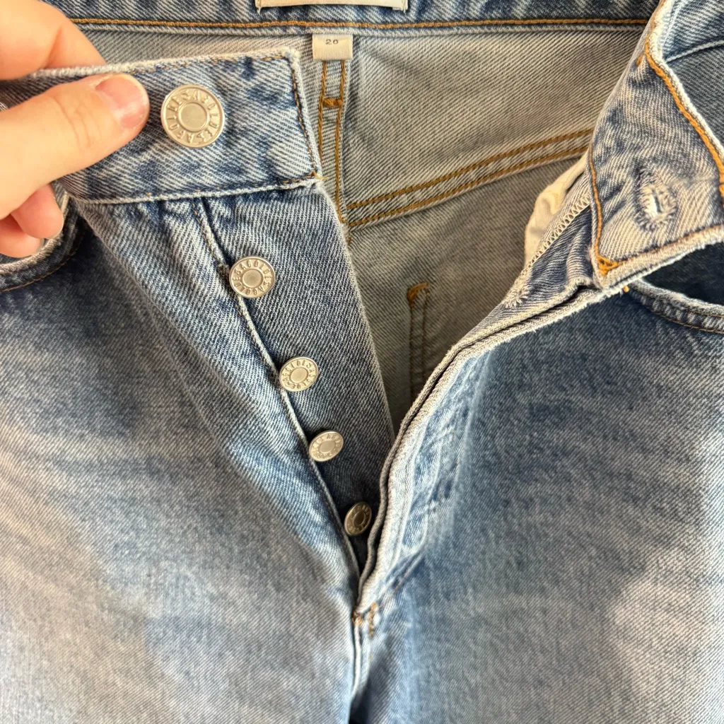 Agolde 90s Pinch Waist Straight Leg Jeans in Lineup Size 28 - Image 6