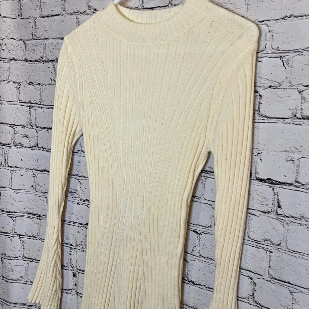 Cider NWT Ribbed Mini‎ Sweater Dress Mock Turtleneck Size Large - Image 2