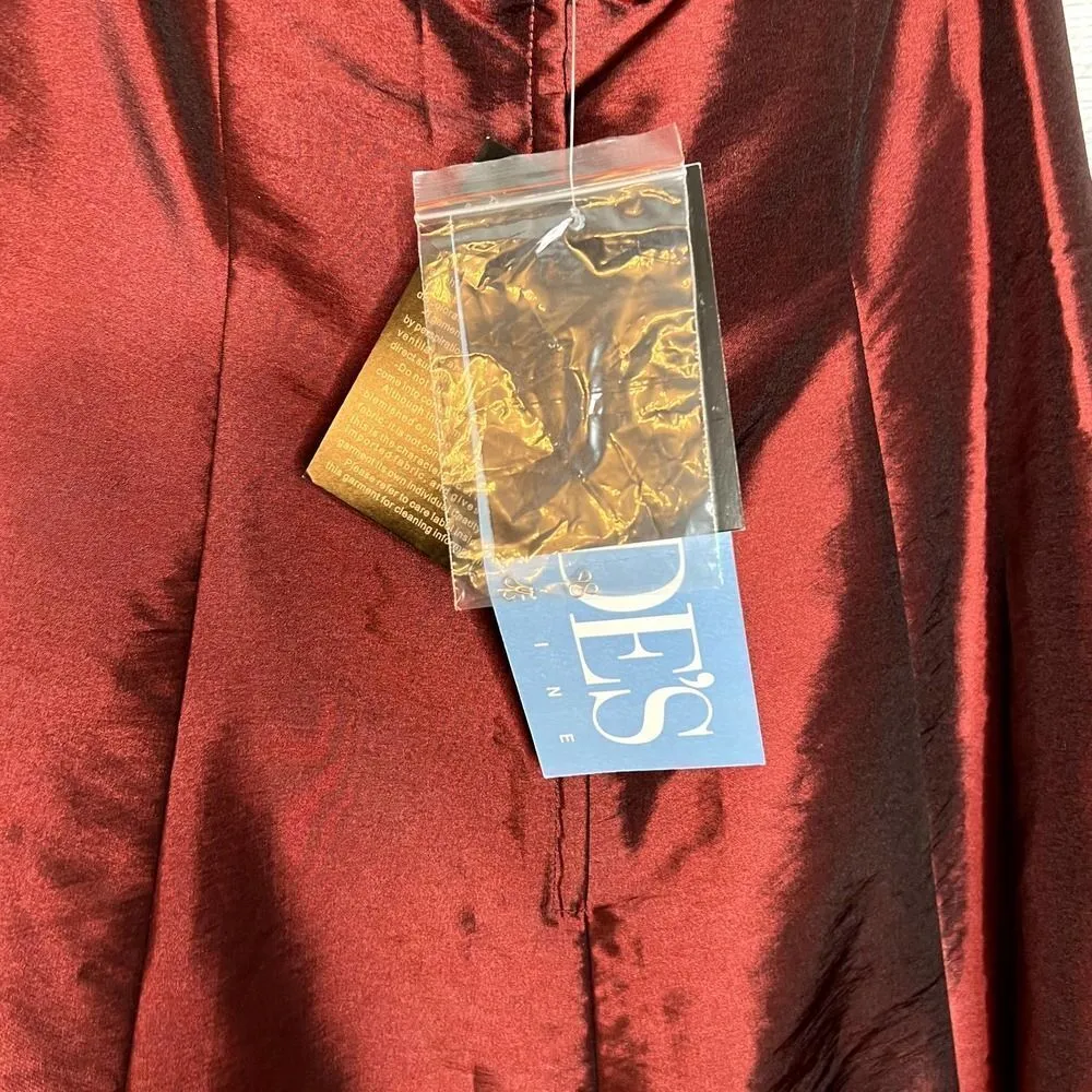 Brides Magazine Caterina Collection Wine Bridesmaid Dress NWT 10 Red - Image 3