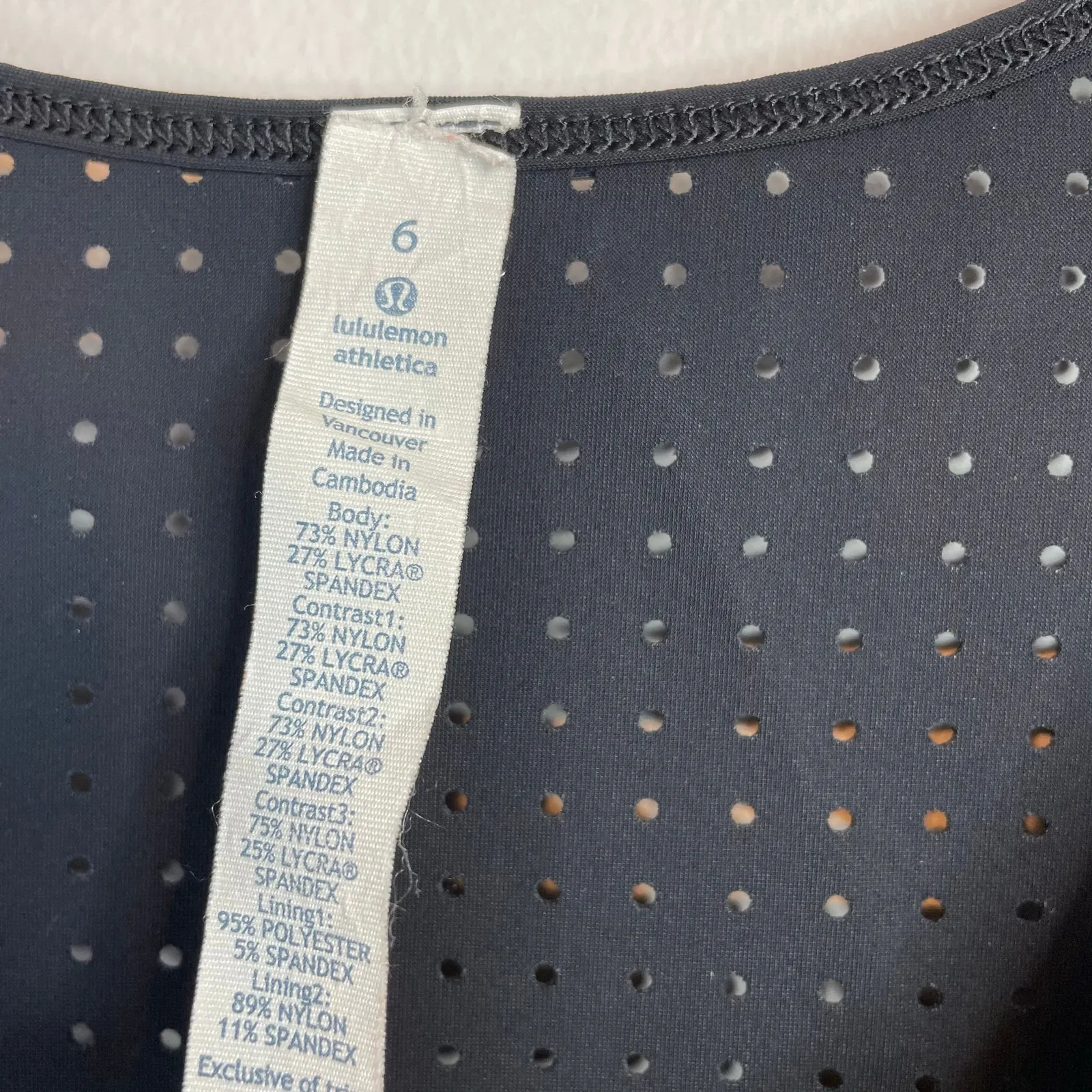 Lululemon Away Dress Black Perforated Stretch Athleisure Skater Dress womens 6 - Image 15