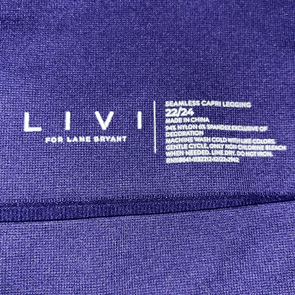 LIVI Active for Lane Bryant Sz 22/24 Purple - Image 4
