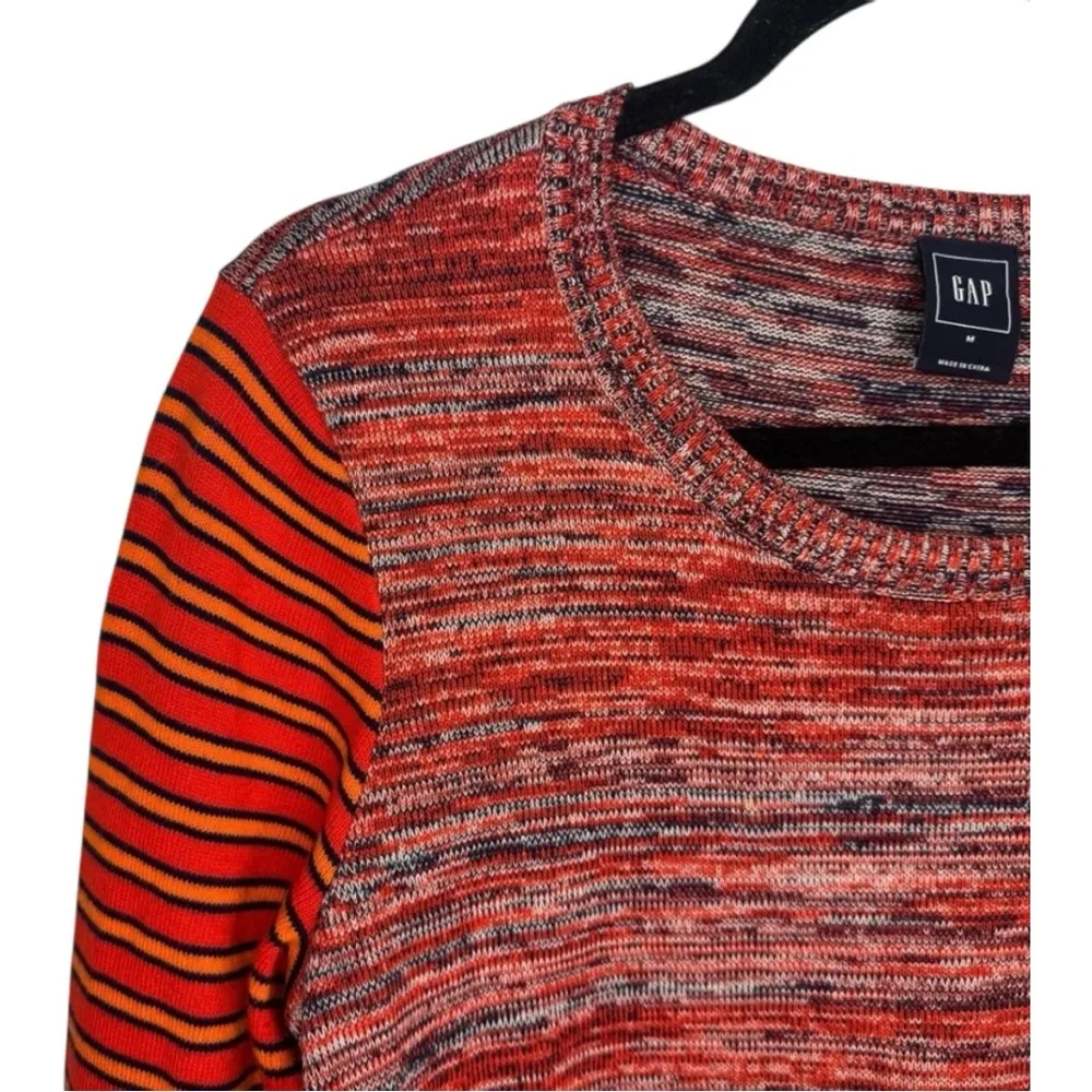 NWOT GAP Cotton Marled Striped Sweater Size Medium - Image 3
