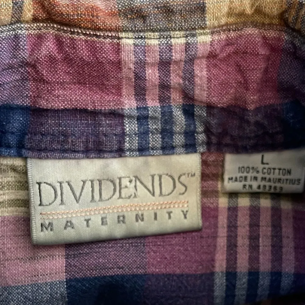 Dividends Maternity Shirt Blue Size undefined - Image 6