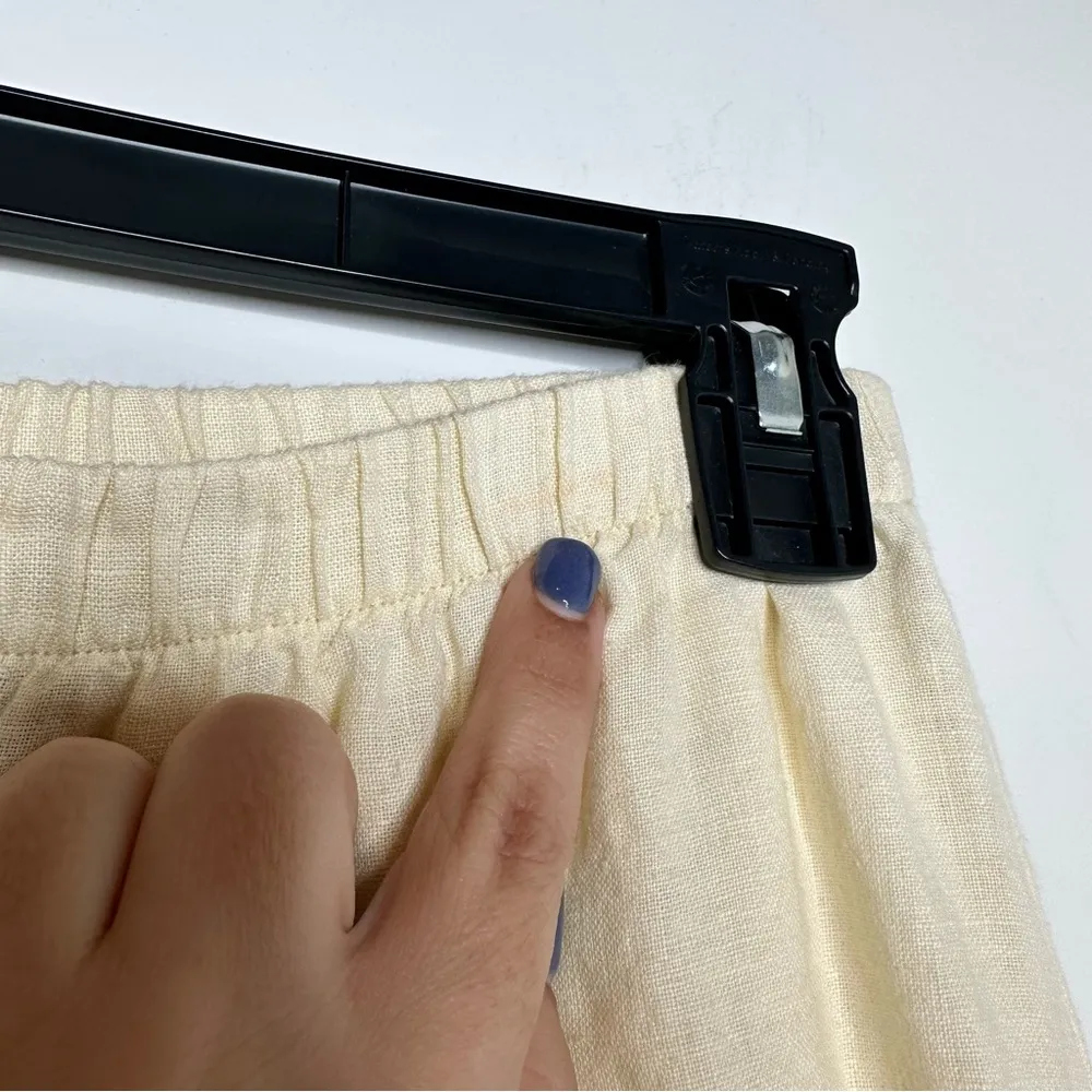 FLAX Linen Midi Skirt Set in Cream - Image 12