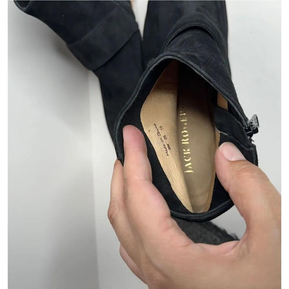 Jack Rogers Boots Women's Izzie Size 8.5 Black Block Heel Ankle Booties - Image 9