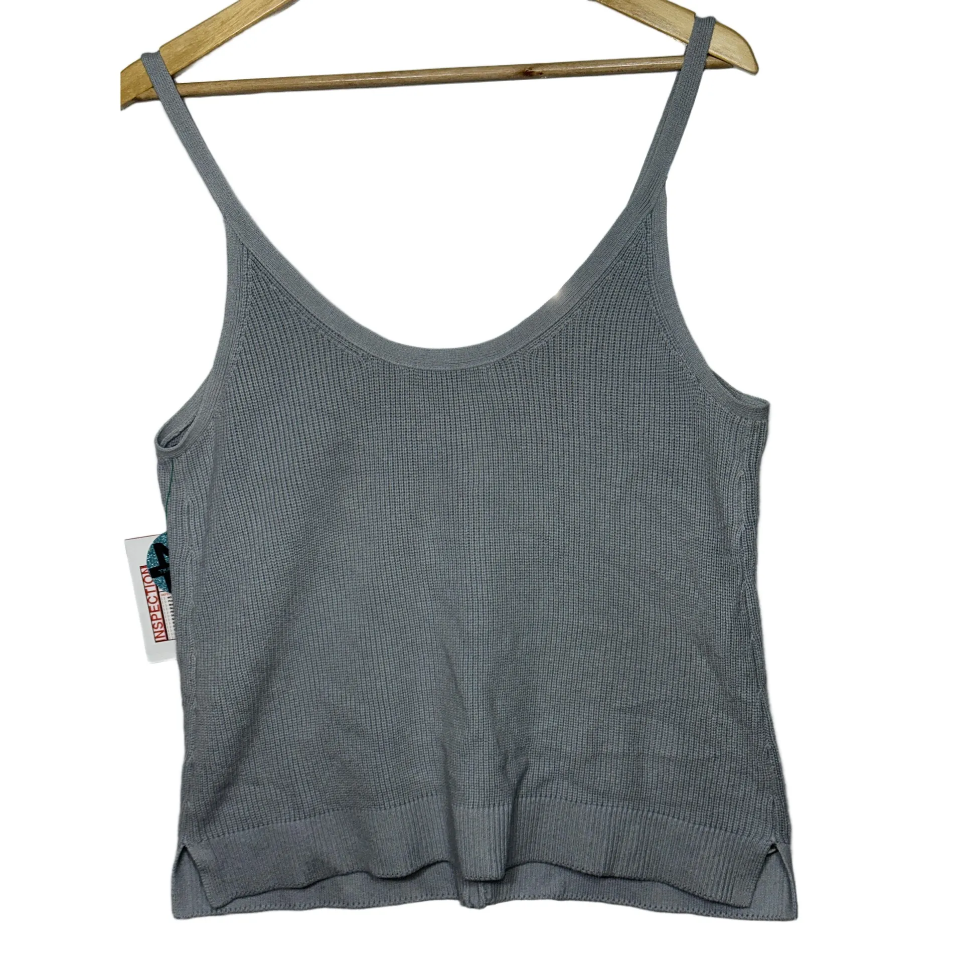 Abercrombie & Fitch Blue Gray Knit Sleeveless V-Neck Sweater Tank Top Size Large - Image 2