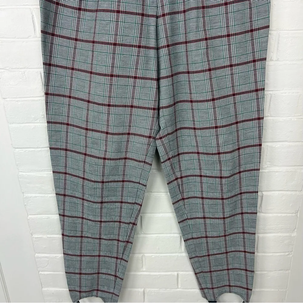 Counterparts Vintage Holiday Plaid Pleated Stirrup Leg Pants Size M - Image 5