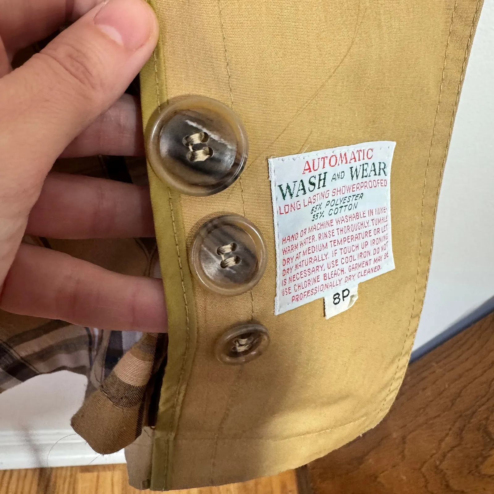 Brooks Brothers Minimal Quite Luxury Trench Coat Women Tan 8P Preppy Old Money - Image 14