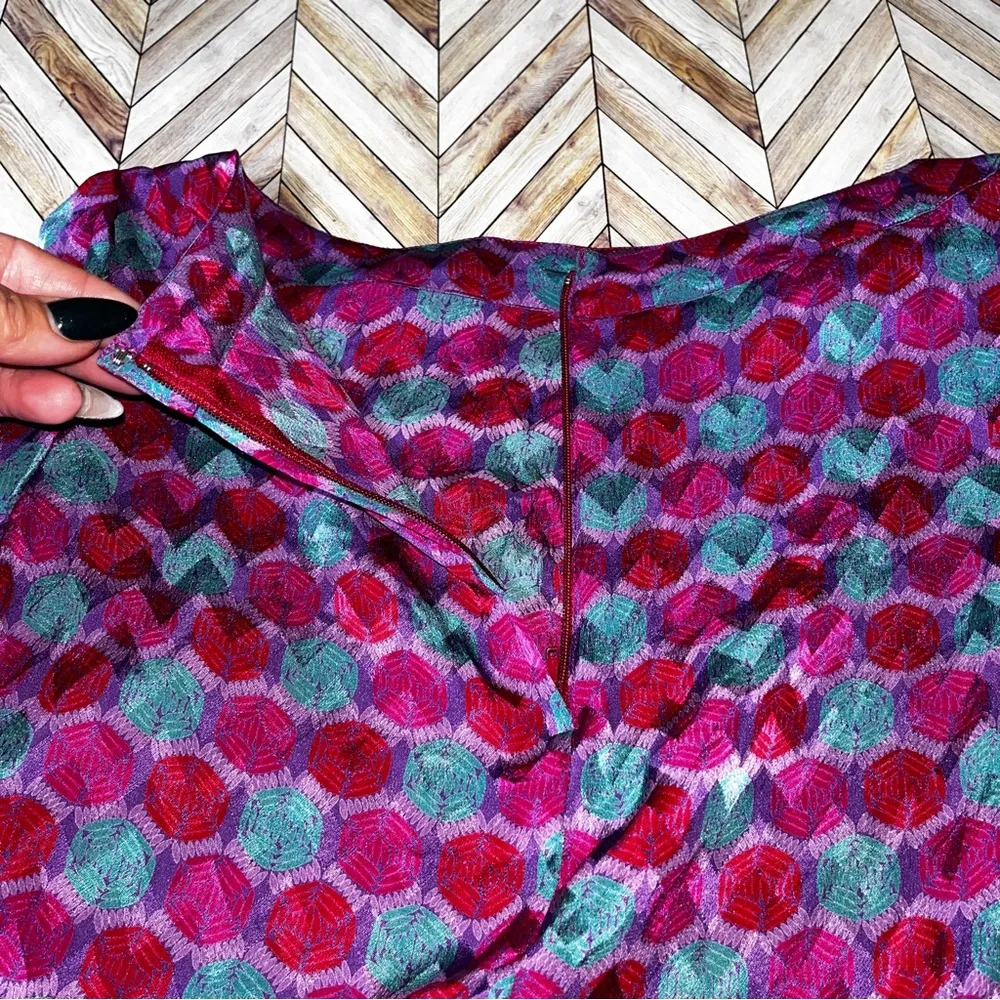 Vintage Saks Fifth‎ Avenue Silk Blouse Classy Chic 80's Luxury Colorful Artsy - Image 6