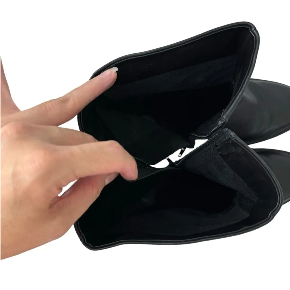 Zara Leather Ankle Platform Combat Boots Chunky Sole 1124/010 Women's Size 41 - Image 13