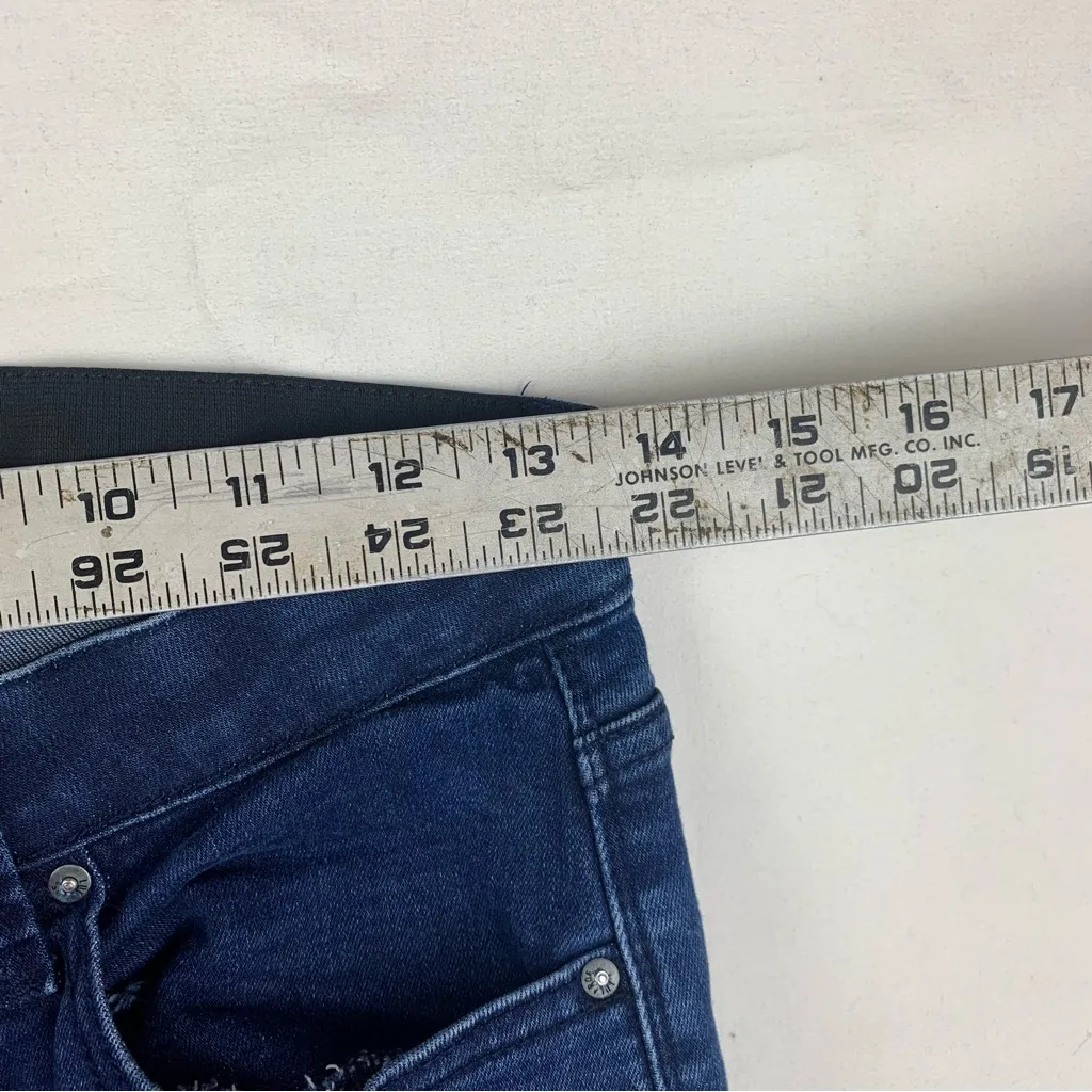 LuLaRoe size 28 Denim straight leg Jeans with slimming dark wash casual stretch - Image 8
