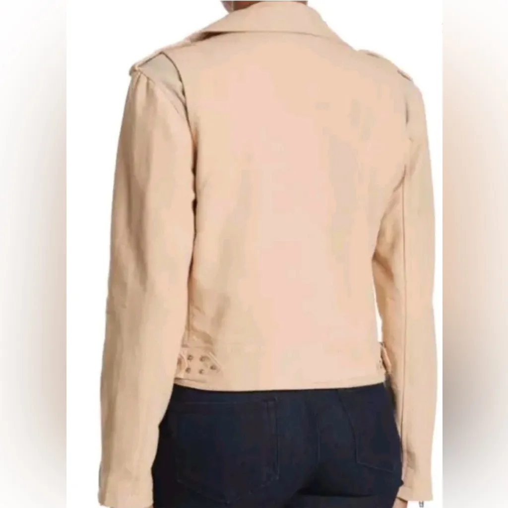 Blank NYC Women's Cream Leather Jacket - Image 2