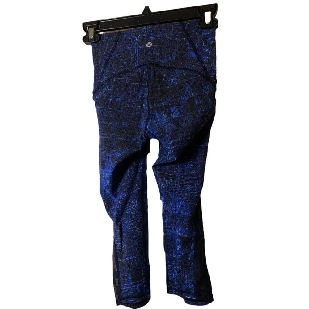 Lululemon Wunder Under Hi-Rise Blue City Lights 28" Active Leggings Women's Sz 2 - Image 2