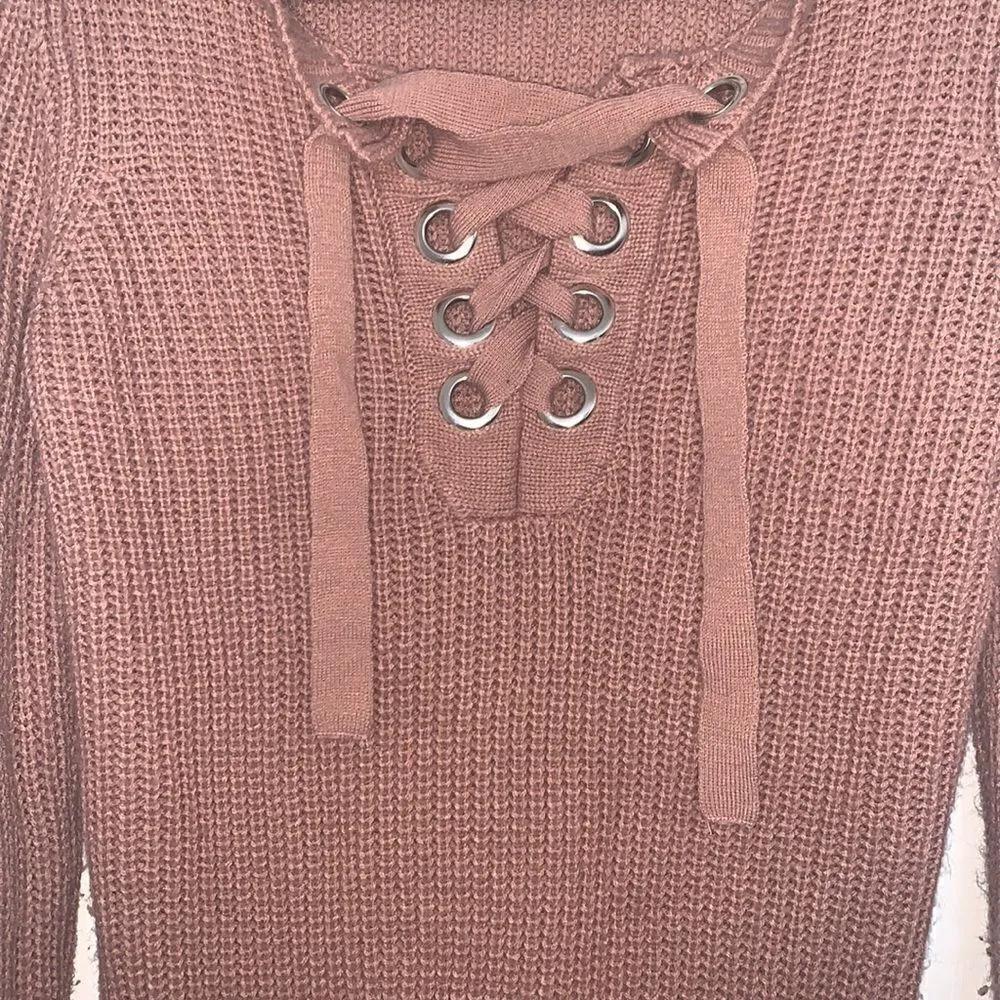 Hippie Rose Tie Front sweater - Image 3