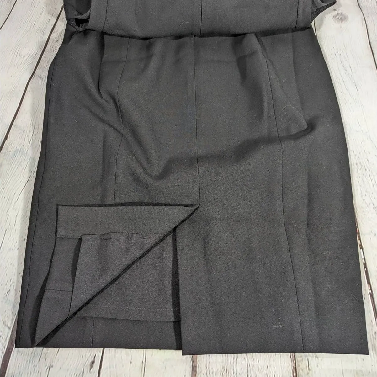 J.‎ Crew Petite stretch crepe Black Sleeveless Sheath Dress Size P2 - Image 7