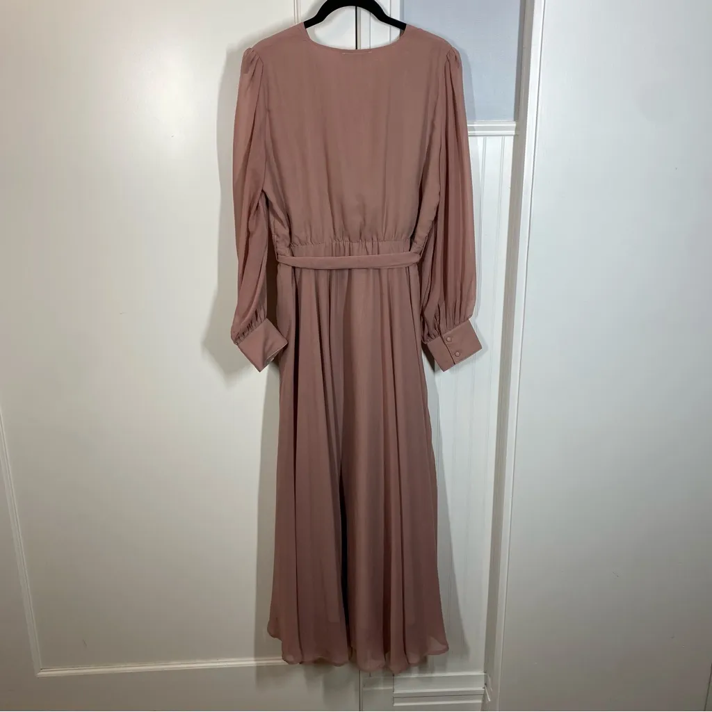 Ivy‎ City Co Andie Maxi Dress In Dusty Rose Faux Wrap size medium Pink - Image 4
