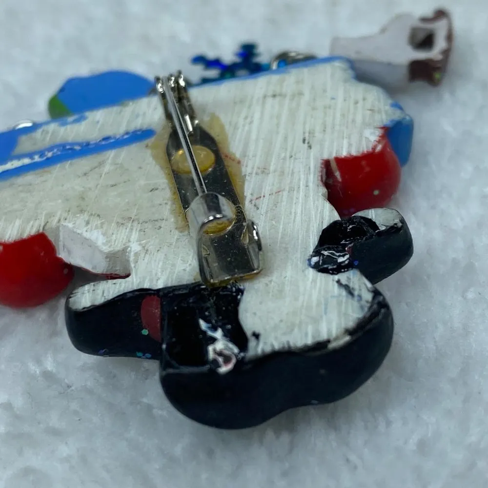 Let It Snow Snowman Winter Holiday Christmas Pin Brooch Jewelry Decorative - Image 9