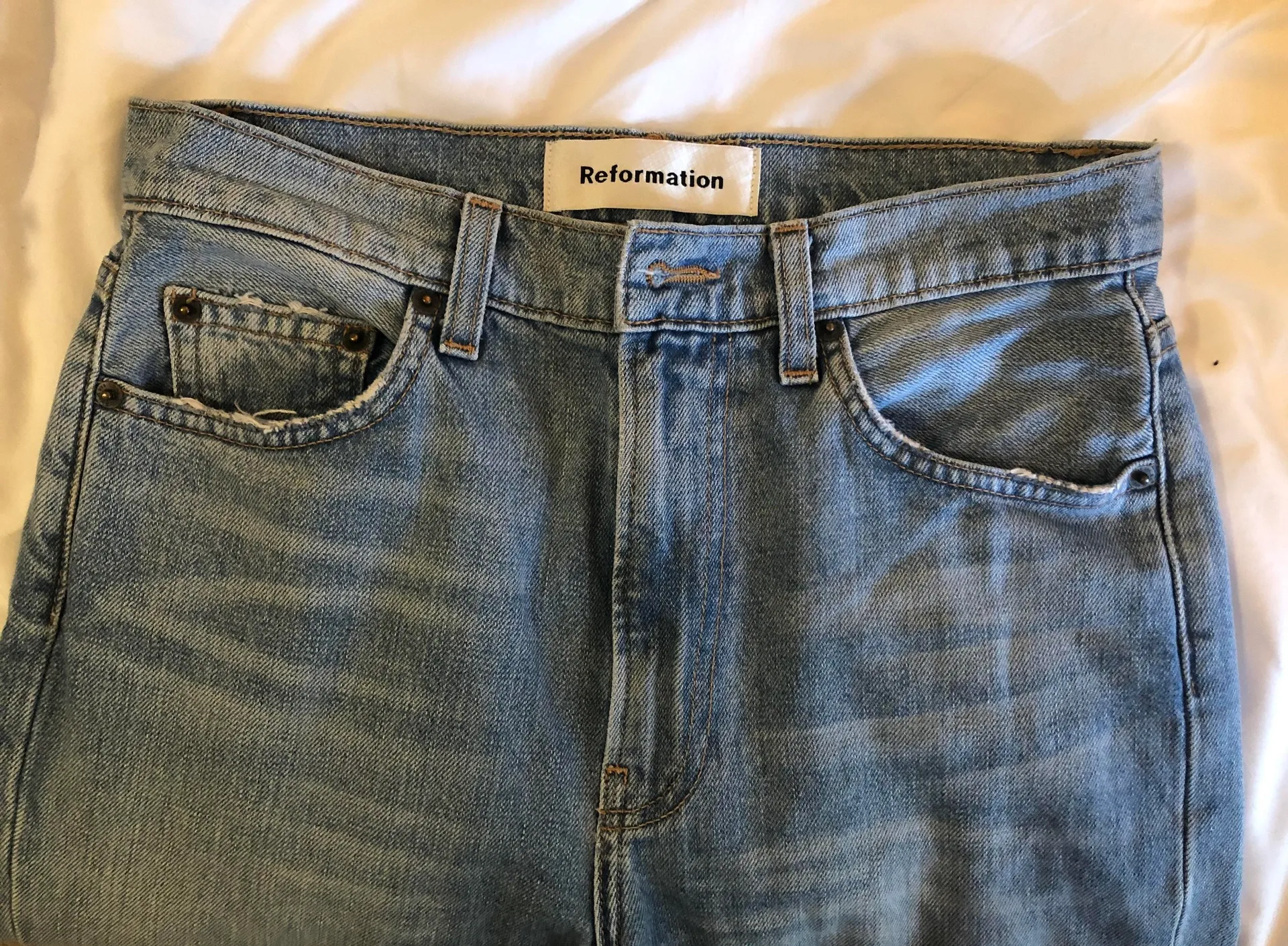 Reformation Julia High Crop Cigarette Jeans - Image 5