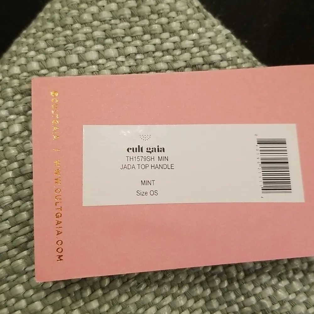 💕CULT GAIA💕 Jada Top Handle Clutch Bag Raffia ~ Mint Green NWT - Image 16
