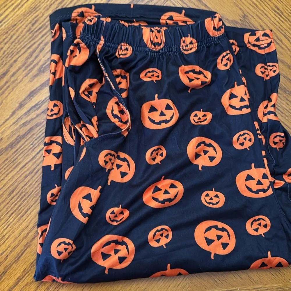 Zenbrile plus size Halloween Pumpkin Pajama Set nwt Orange - Image 7