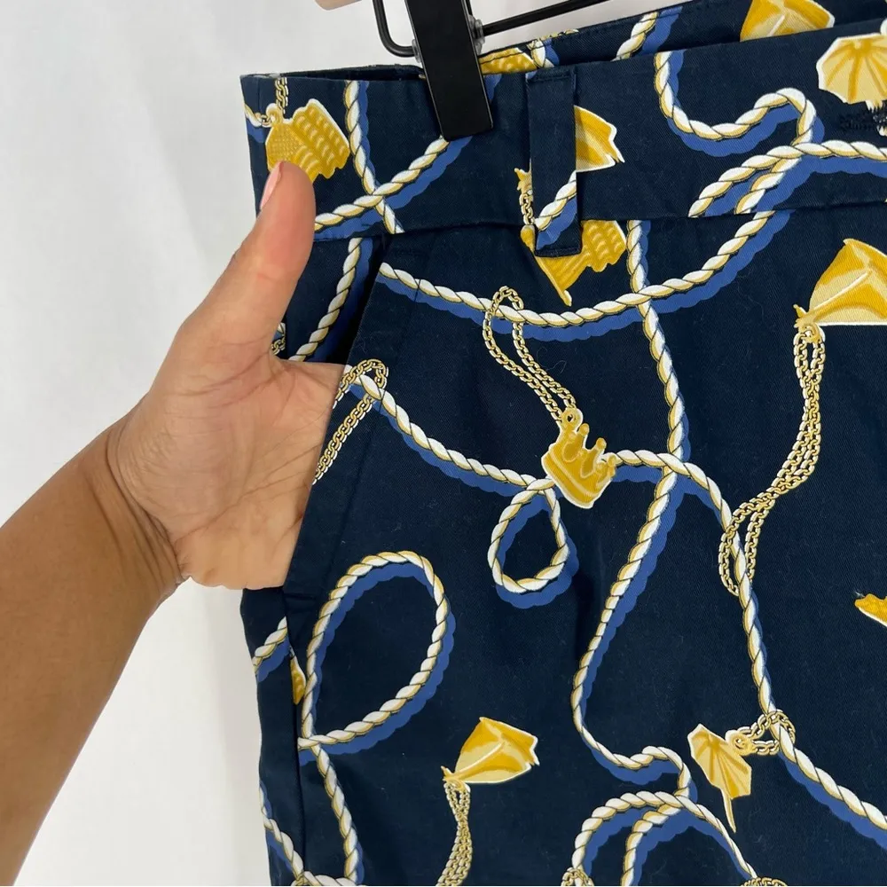 Crown & Ivy Nautical Rope Print Scalloped Hem High Rise‎ Shelby Shorts - Image 4