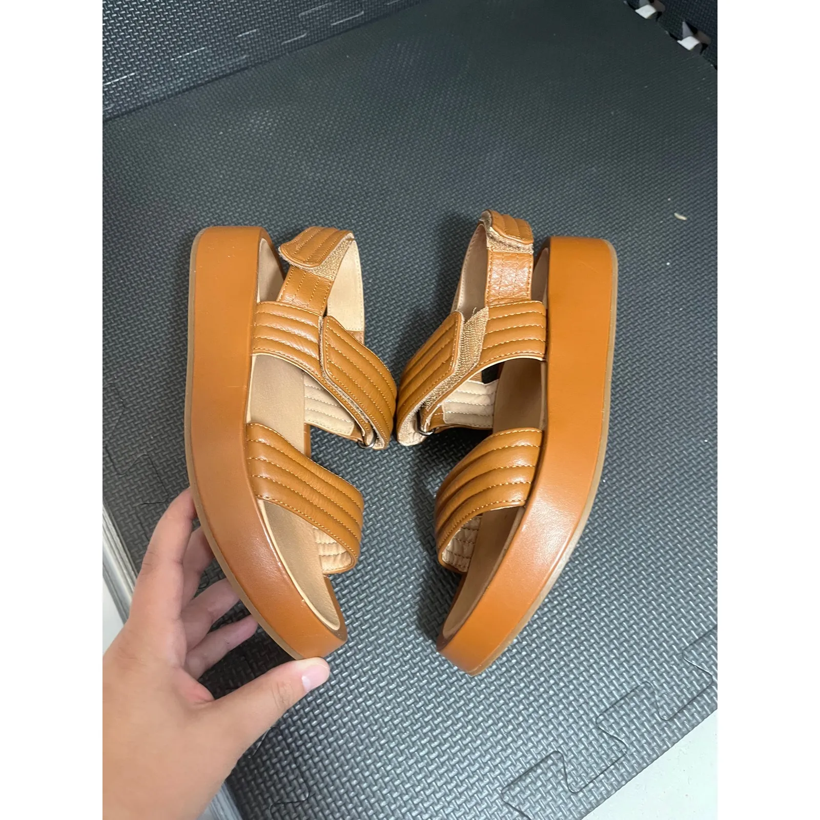 Madewell The Emmalee Sandal English saddle‎ leather womens shoes size 7.5 - Image 5