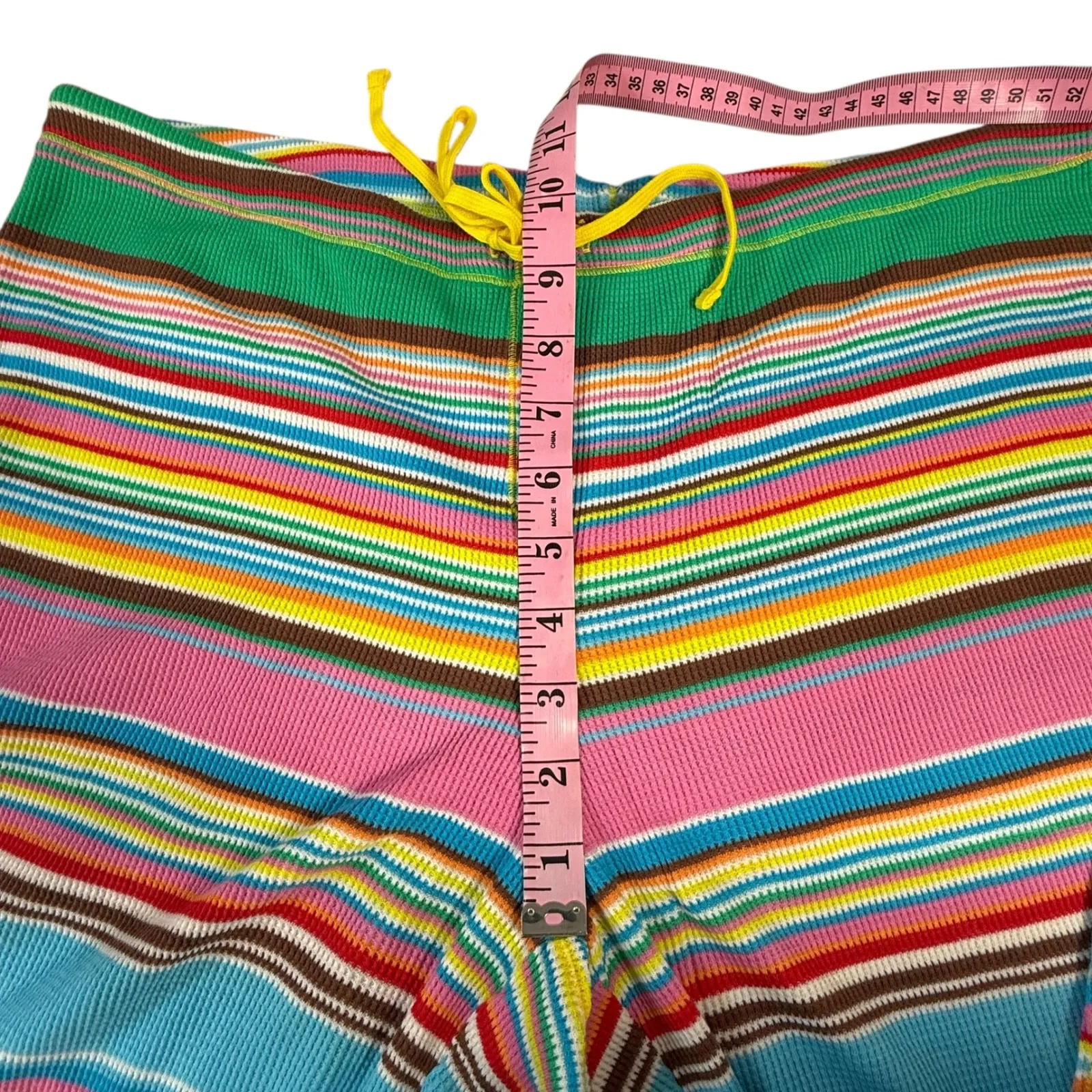 VTG Victoria's Secret Pajama Set XL Multi Stripe Long Sleeve Top Pants Y2K - Image 9