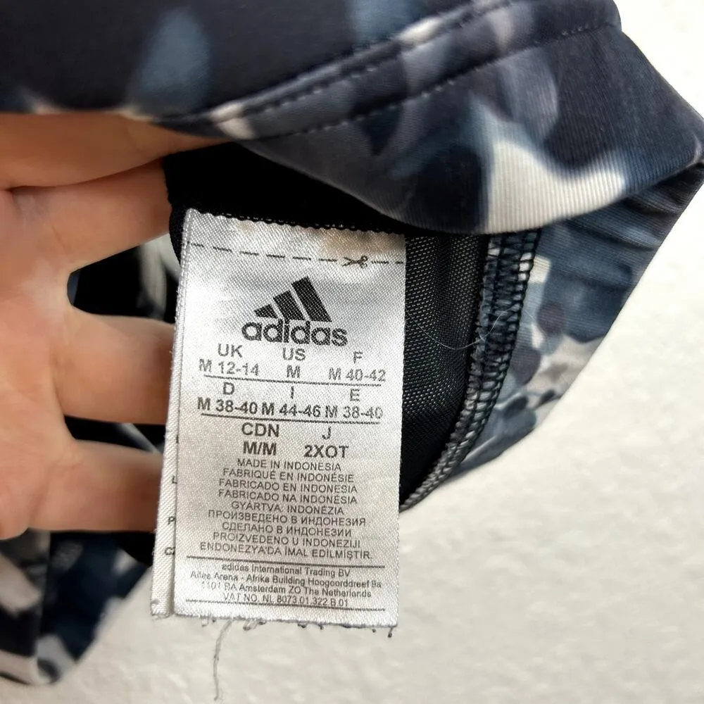 Adidas Supernova Graphic Bra Womens Size Medium Black Blue White Padded - Image 5