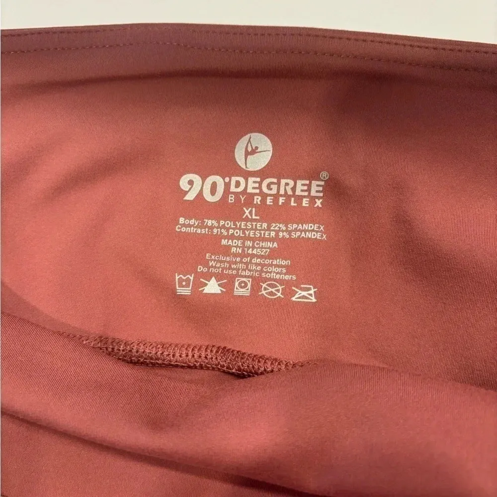 90 Degree By Reflex Leggings Women’s Size XL HR Ankle Length Color Deco Rose - Image 5
