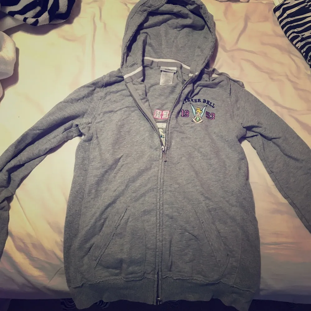 Grey Tinker Bell Disney World Zip Up Hoodie - Image 3
