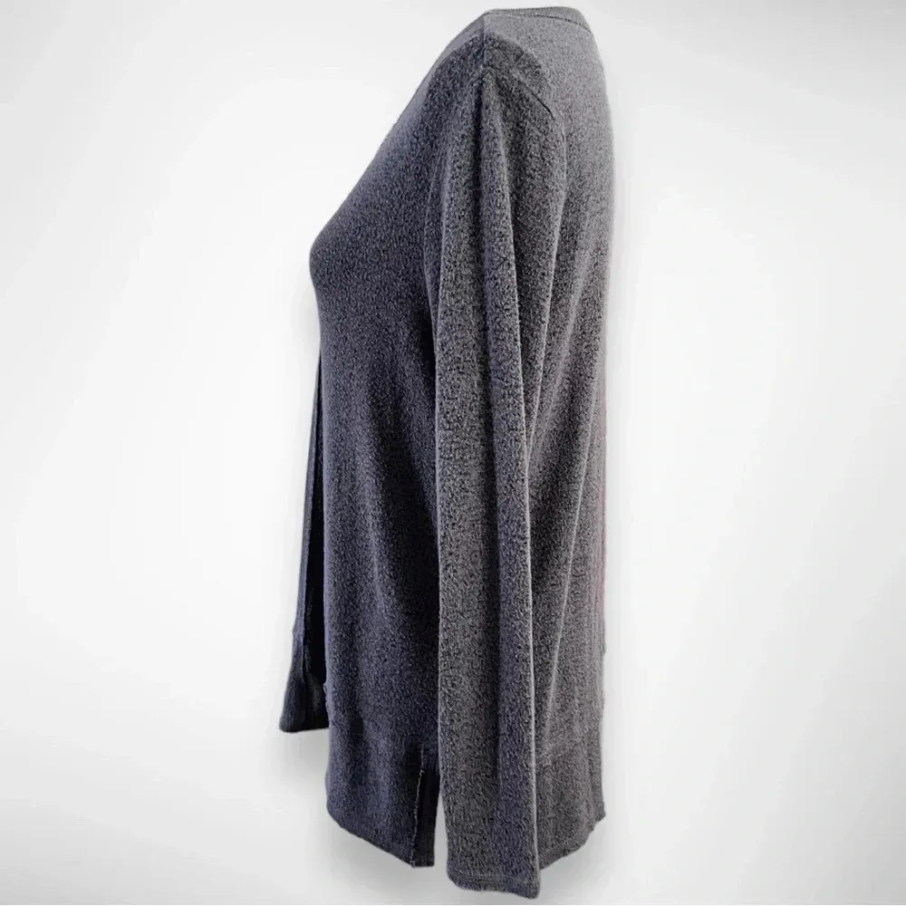 NORDSTROM RACK Women's Gray V-Neck Sweater Tunic Small | EUC‎ - Image 4