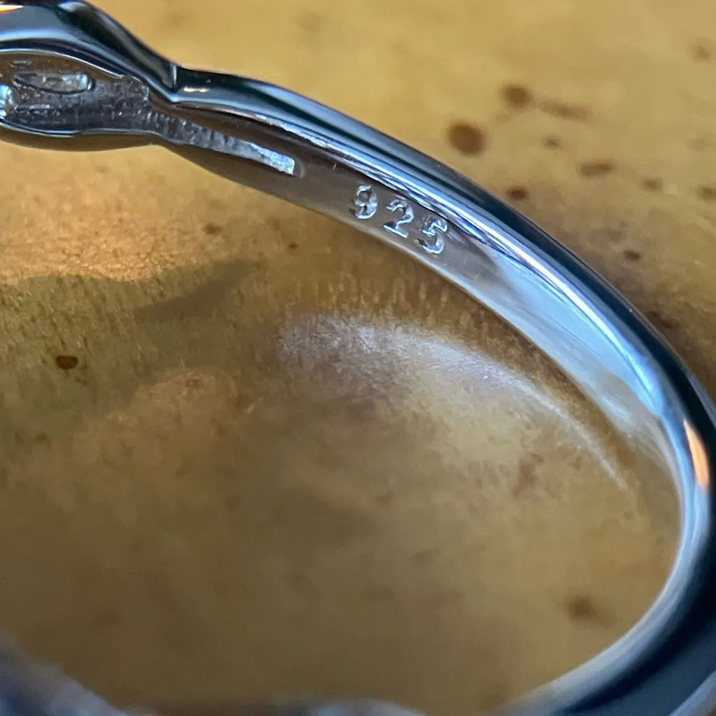 Natural Tanzanite Sterling Silver Ring Size 9 Purple - Image 6