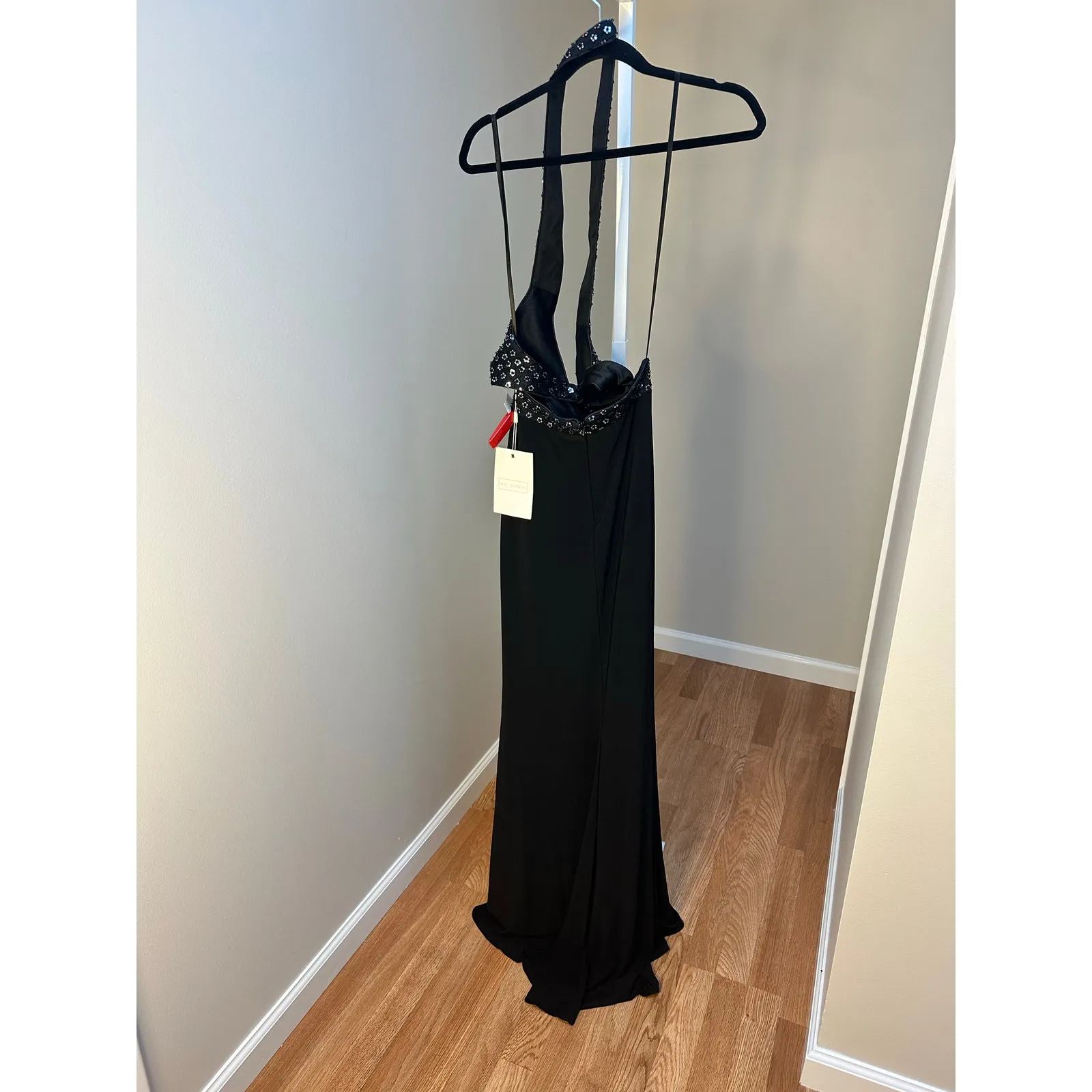 Mac Duggal 68166 Cutout Waist Criss Cross Back Dress Black size 0 - Image 6