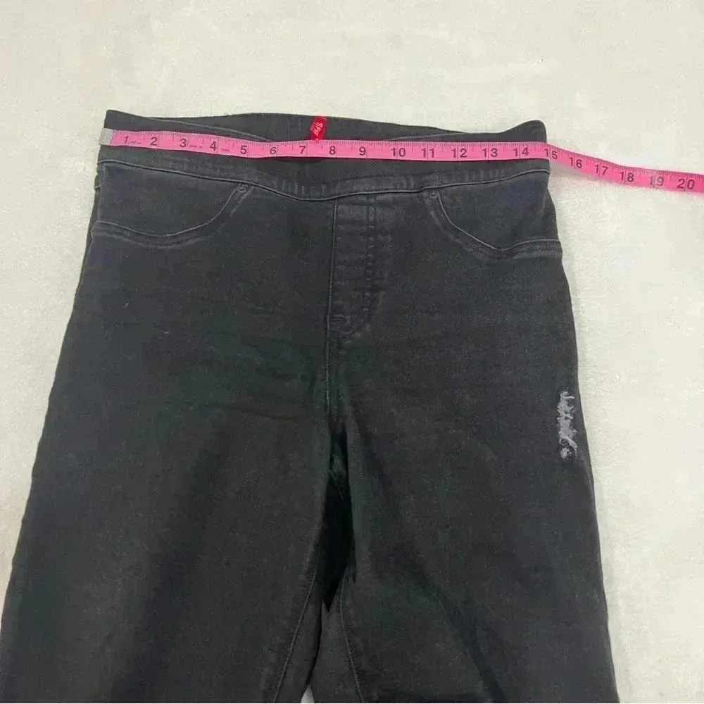 Spanx Vintage Distressed Ankle Skinny Jeans Black Size Medium - Image 11
