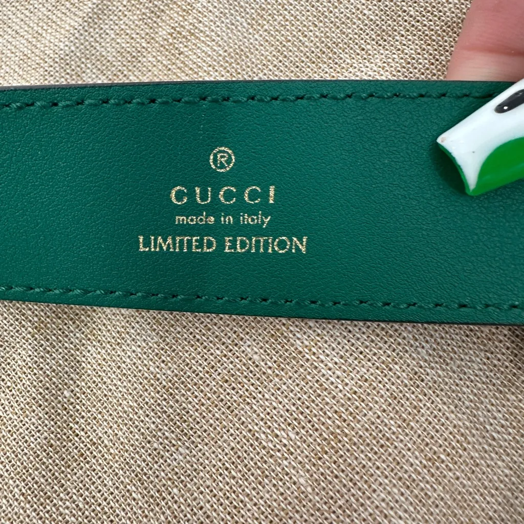 Gucci  GG Logo Python Belt - Image 6