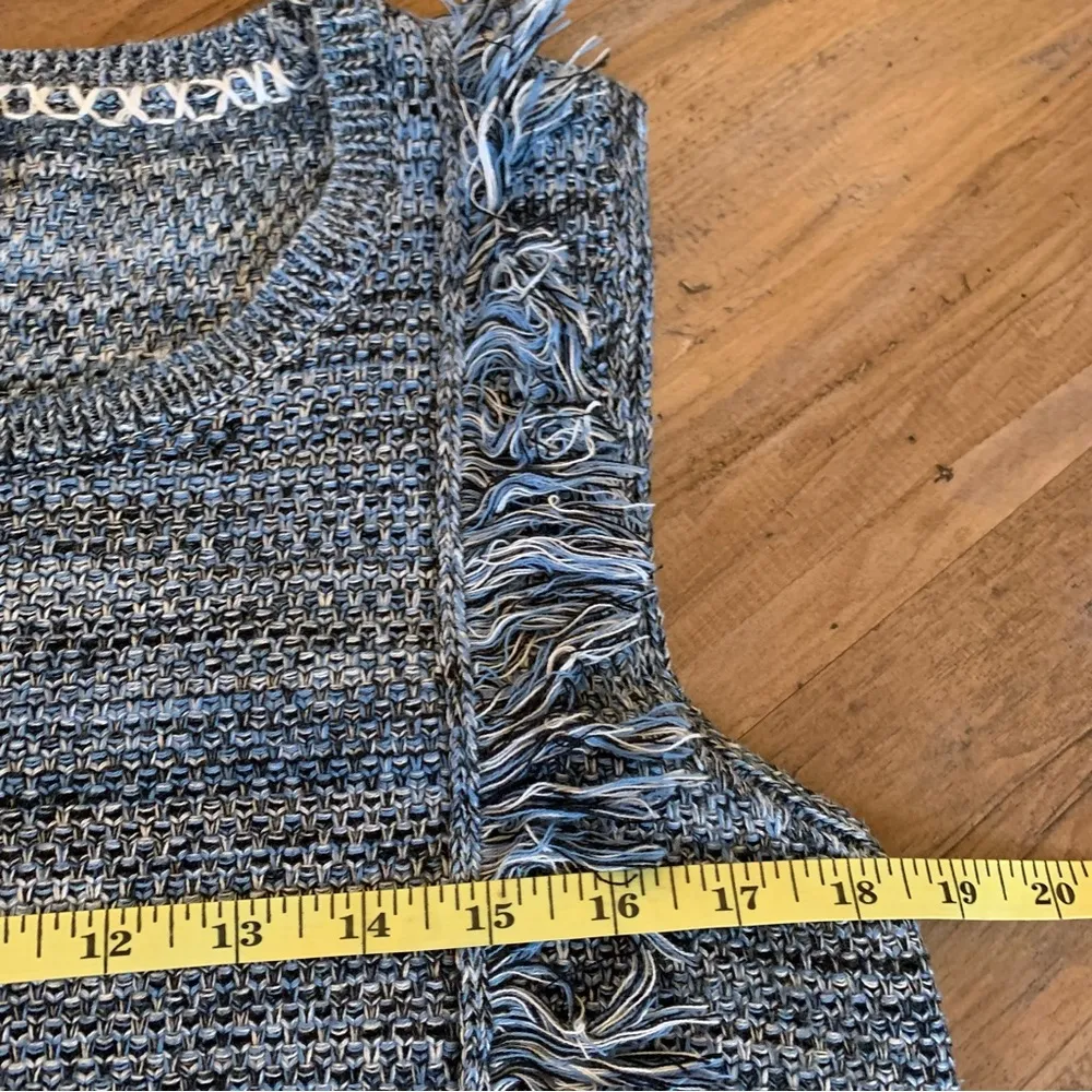 Anthropologie Holding Horses Tweed Fringe Knit Cotton Blend Dress Size M - Image 7