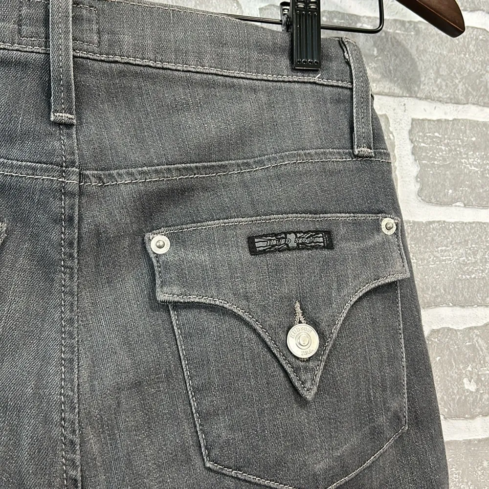 HUDSON LYNNE HIGH WAIST SUPER SKINNY FLAP JEAN 24 • BLACK LIGHT WASH NEW - Image 4
