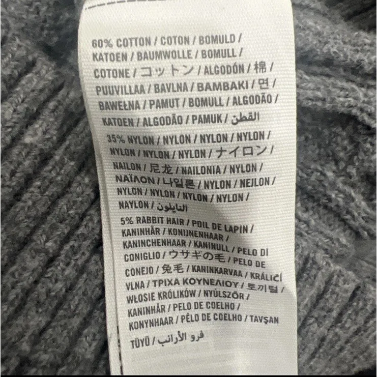 VTG Y2K Womens Abercrombie Fitch Cable Knit V-Neck Sweater Medium Bella‎ Swan - Image 8