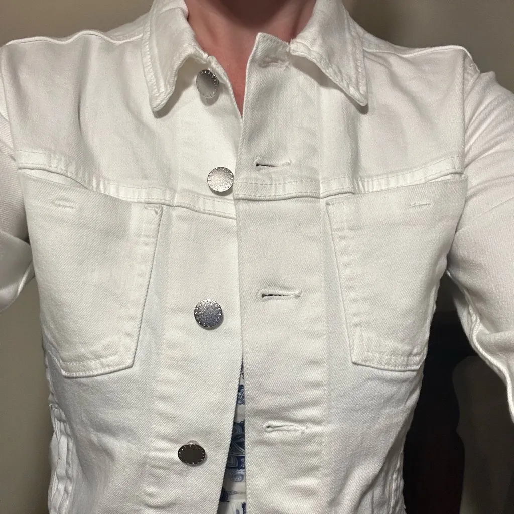 L'AGENCE Janelle Slim Raw white Jacket Xs - Image 5