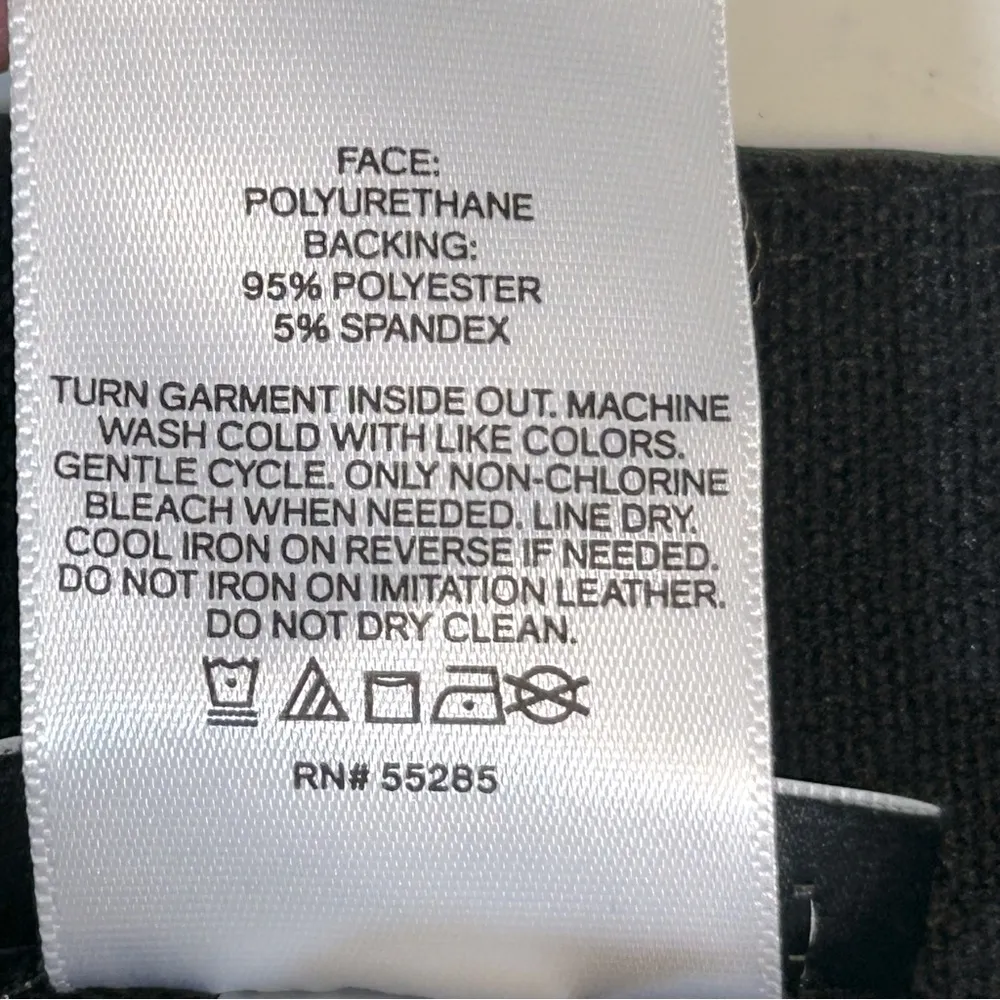 Express Faux Leather Black Leggings Size L - Image 9