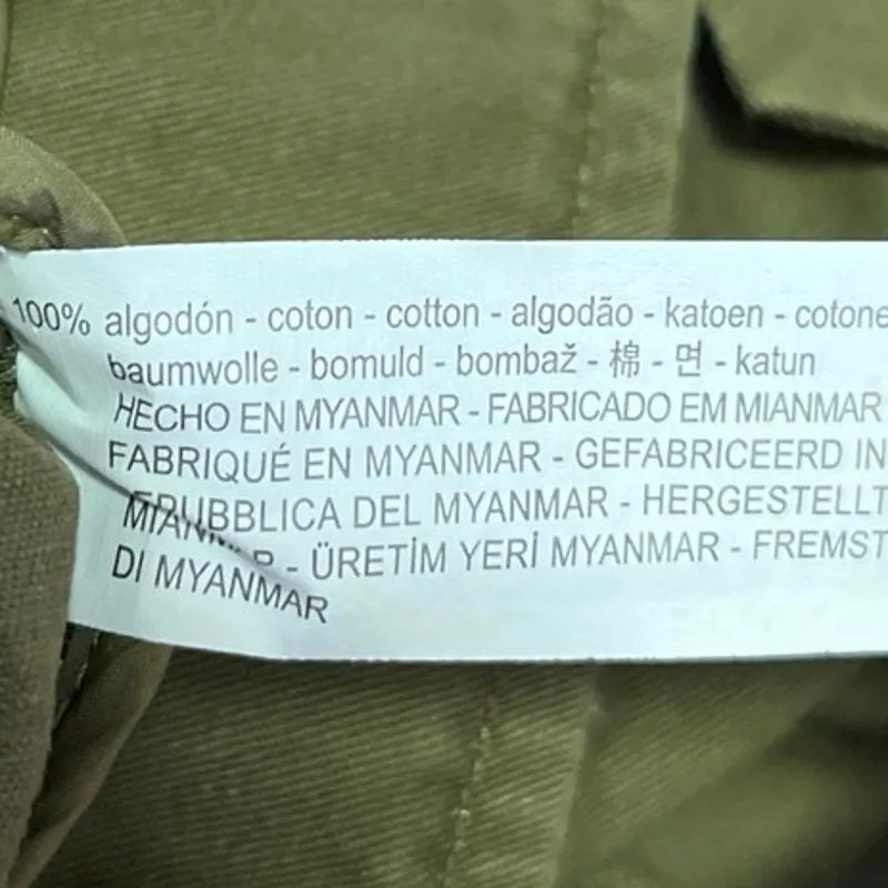 Zara Olive Green Zip Up Collared Long Sleeve Military Outdoor Jacket Coat Sz XS - Image 5